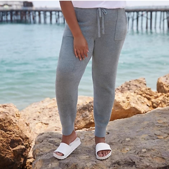 🍒NWT🍒 BAREFOOT DREAMS BLUE JOGGER PANTS - Picture 3 of 7